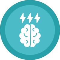 Brainstorm Glyph Due Circle Icon Design vector