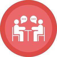 Business Meeting Glyph Due Circle Icon Design vector