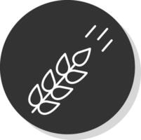 Wheat Glyph Due Circle Icon Design vector