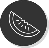 Water Melon Glyph Due Circle Icon Design vector