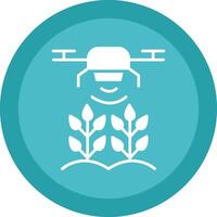 Agricultural Drones Glyph Due Circle Icon Design vector