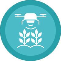 Agricultural Drones Glyph Due Circle Icon Design vector