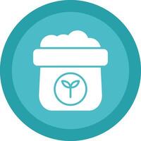 Fertilizer Glyph Due Circle Icon Design vector