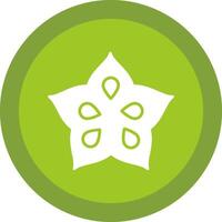 Star Fruit Glyph Due Circle Icon Design vector