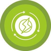 Renewable Energy Glyph Due Circle Icon Design vector