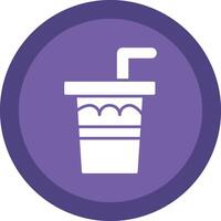 Soda Drink Glyph Due Circle Icon Design vector