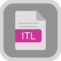 ITL File Format Flat round corner Icon Design vector