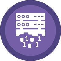 Data Loss Glyph Due Circle Icon Design vector