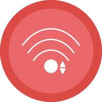 Wifi Glyph Due Circle Icon Design vector