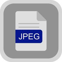 JPEG File Format Flat round corner Icon Design vector