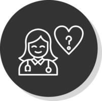 Ask a Doctor Glyph Due Circle Icon Design vector