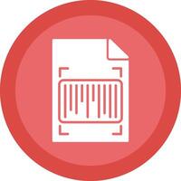 Barcode Glyph Due Circle Icon Design vector