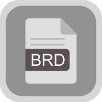 BRD File Format Flat round corner Icon Design vector