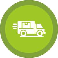 Delivery Truck Glyph Due Circle Icon Design vector