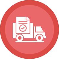 Proof Of Delivery Glyph Due Circle Icon Design vector