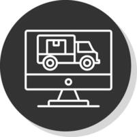 Logistics Glyph Due Circle Icon Design vector