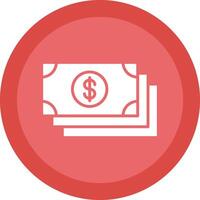 Money Glyph Due Circle Icon Design vector