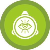 Eye Of Providence Glyph Due Circle Icon Design vector