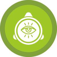 Eye Of Providence Glyph Due Circle Icon Design vector