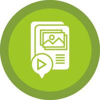 Unstructured Data Glyph Due Circle Icon Design vector
