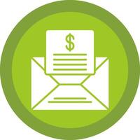 Mailing Lists Glyph Due Circle Icon Design vector