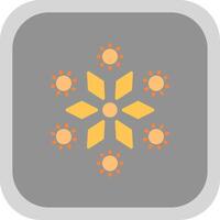 Firework Flat round corner Icon Design vector