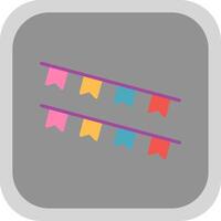 Bunting Flat round corner Icon Design vector