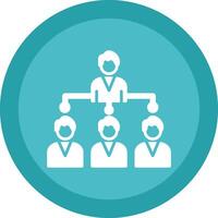 Company Structure Glyph Due Circle Icon Design vector