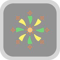 Firework Flat round corner Icon Design vector