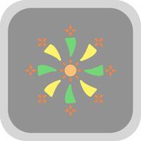 Firework Flat round corner Icon Design vector