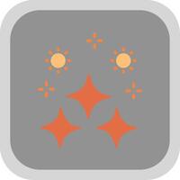 Sparkle Flat round corner Icon Design vector