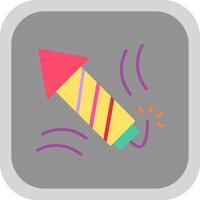 Firework Flat round corner Icon Design vector