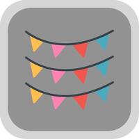 Bunting Flat round corner Icon Design vector