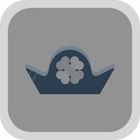 Pirate Hat Flat round corner Icon Design vector