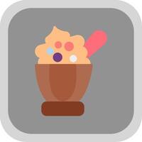 Sorbet Flat round corner Icon Design vector