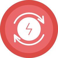 Electricity Glyph Due Circle Icon Design vector