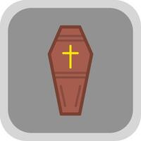 Coffin Flat round corner Icon Design vector