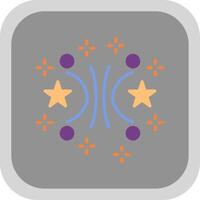 Firework Flat round corner Icon Design vector