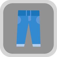 Jeans Flat round corner Icon Design vector