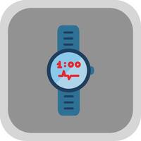 Watch Flat round corner Icon Design vector