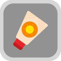 Sunscreen Flat round corner Icon Design vector