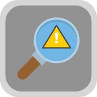 Danger Flat round corner Icon Design vector