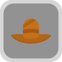 Hat Flat round corner Icon Design vector