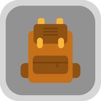 Backpack Flat round corner Icon Design vector