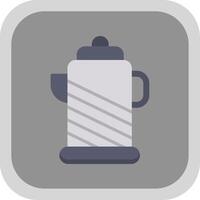 Kettle Flat round corner Icon Design vector