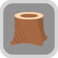 Stump Flat round corner Icon Design vector