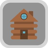 Cabin Flat round corner Icon Design vector