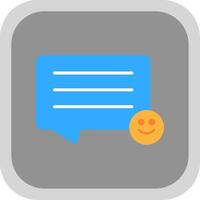 Comments Flat round corner Icon Design vector