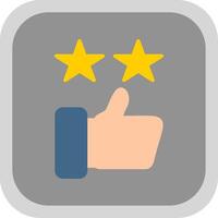 Rating Flat round corner Icon Design vector