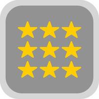 Stars Flat round corner Icon Design vector